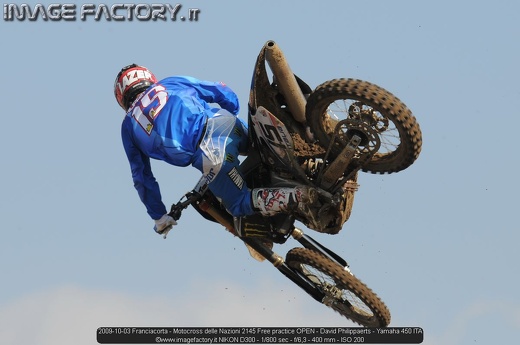 2009-10-03 Franciacorta - Motocross delle Nazioni 2145 Free practice OPEN - David Philippaerts - Yamaha 450 ITA
